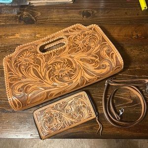 Virginia Handbags wallet, bag, and shoulder strap